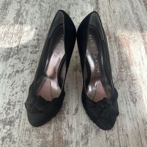 Paris Hilton Black Sparkle Heel Stilettos